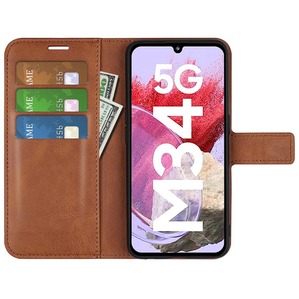 For Samsung Galaxy F34 5G M34 5G Calf Texture Wallet Stand Cell Phone Cover Magnetic Closure PU Leather Case For Samsung Galaxy F34 5G M34 5G Calf Texture Wallet Stand Cell Phone Cover Magnetic Closure PU Leather Case